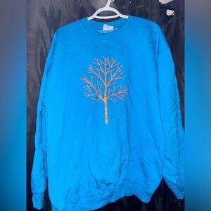 blue tree crew neck
